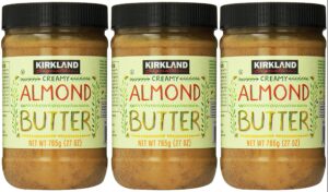 kirkland signature - creamy almond butter, 27 ounce - 3 jars