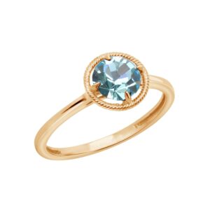 amazon essentials 10k gold imported infinite elements crystal march birthstone ring, size 6 (previously amazon collection)