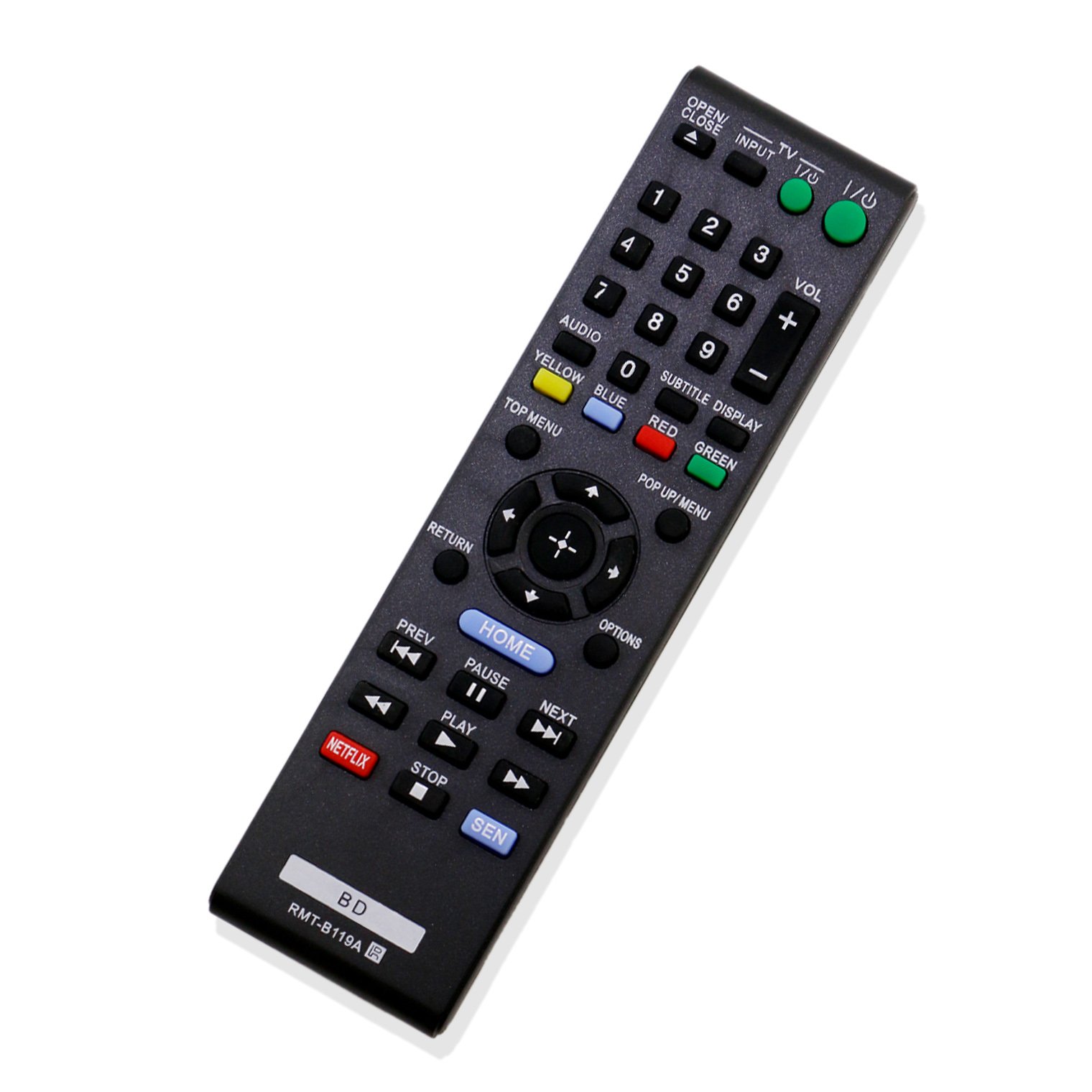 RMT-B119A Replace Remote Control fit for Sony BLU RAY Disc DVD Player BDP-S3100 BDP-BX110 BDP-BX310 BDP-BX39 BDP-BX510 BDP-BX59 BDP-XX510 BDP-BX59 BDP-S1100 BDP-S2100 BDP-S390 BDP-S390WM BDP-S5100