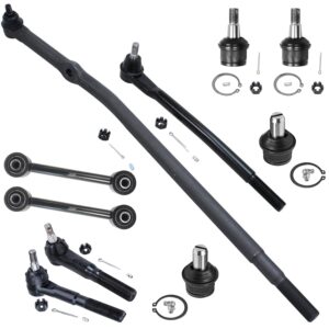 detroit axle - 2wd front 10pc suspension kit for 1999-2004 ford f-250 f-350 super duty excursion 2000 2001 2002 2003, 4 upper lower ball joints, 4 inner & outer tie rods, 2 sway bar links replacement