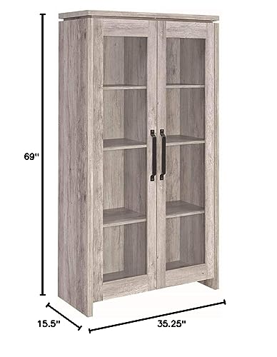 Coaster Home Furnishings Alejo 2-door Tall Cabinet Grey Driftwood