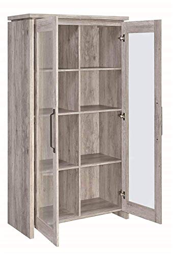 Coaster Home Furnishings Alejo 2-door Tall Cabinet Grey Driftwood