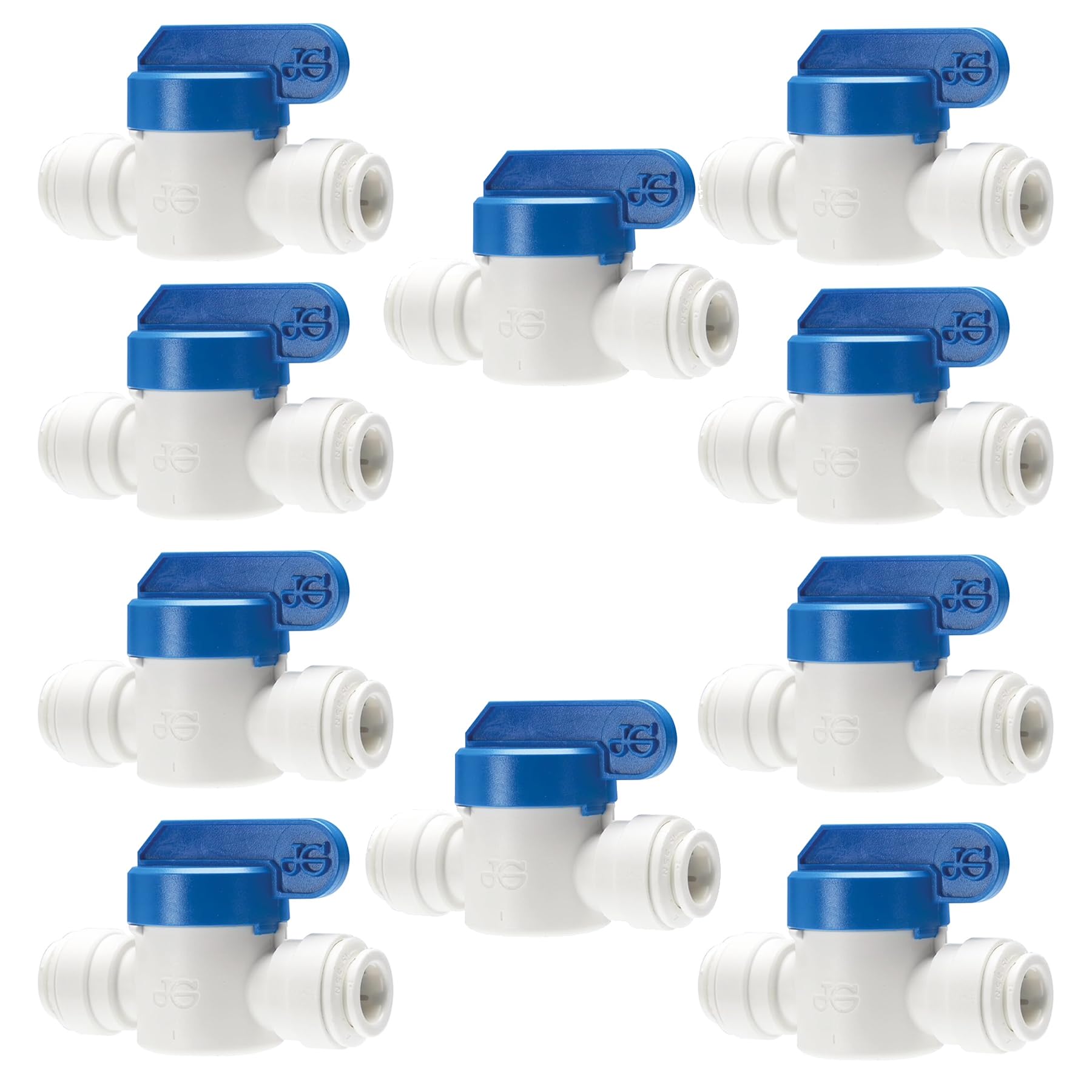 Speedfit 1/4 Inch Shut Off Valve, Push to Connect Plastic Plumbing Fitting, PPSV040808WP (10)