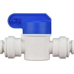 Speedfit 1/4 Inch Shut Off Valve, Push to Connect Plastic Plumbing Fitting, PPSV040808WP (10)