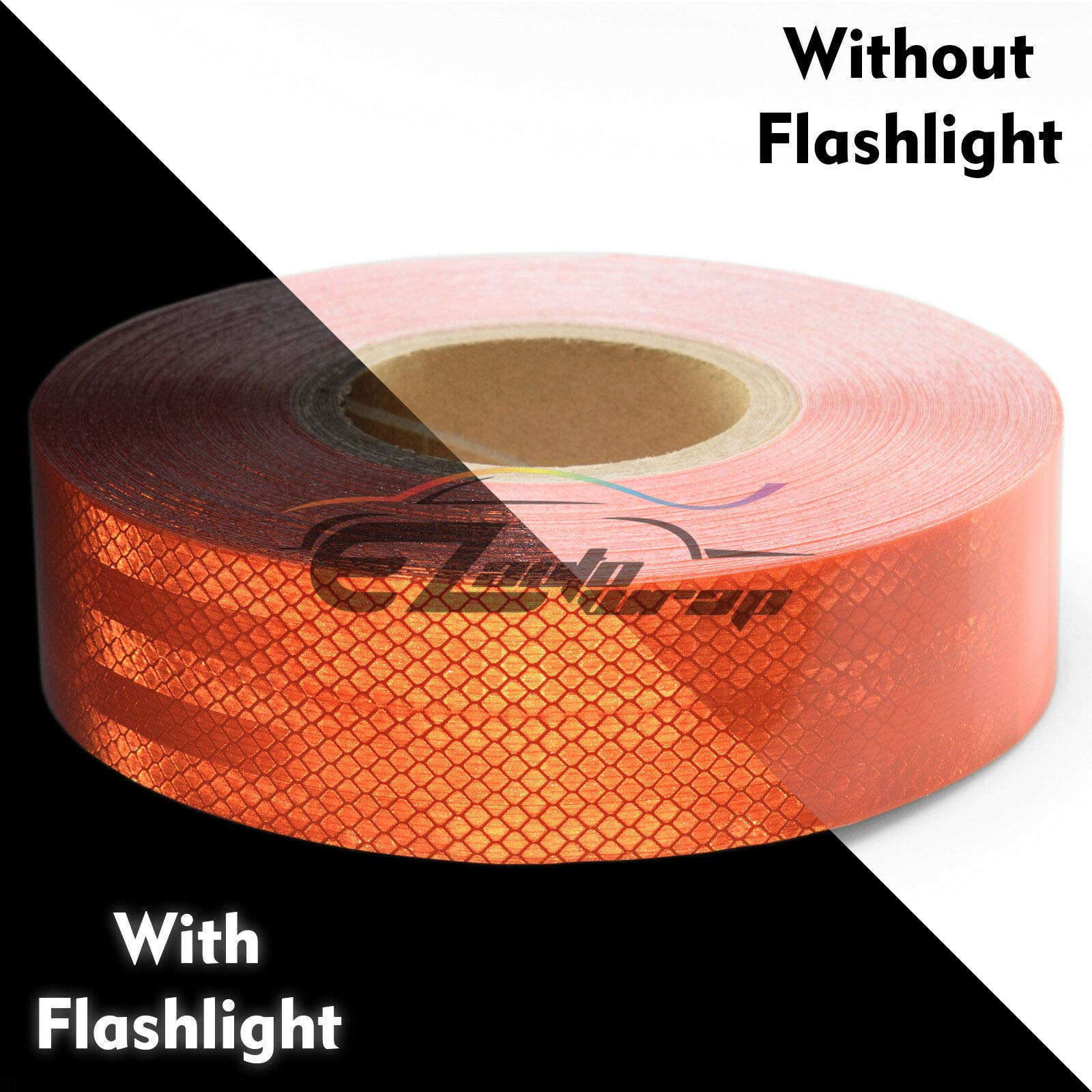 Free Tool Kit 2"x150ft Orange Night Reflective DOT-C2 Safety Tape Warning Caution Adhesive Conspicuity Marking Decal Sticker Roll Film Truck RV Trailer Boat ATV Construction Indoor Outdoor