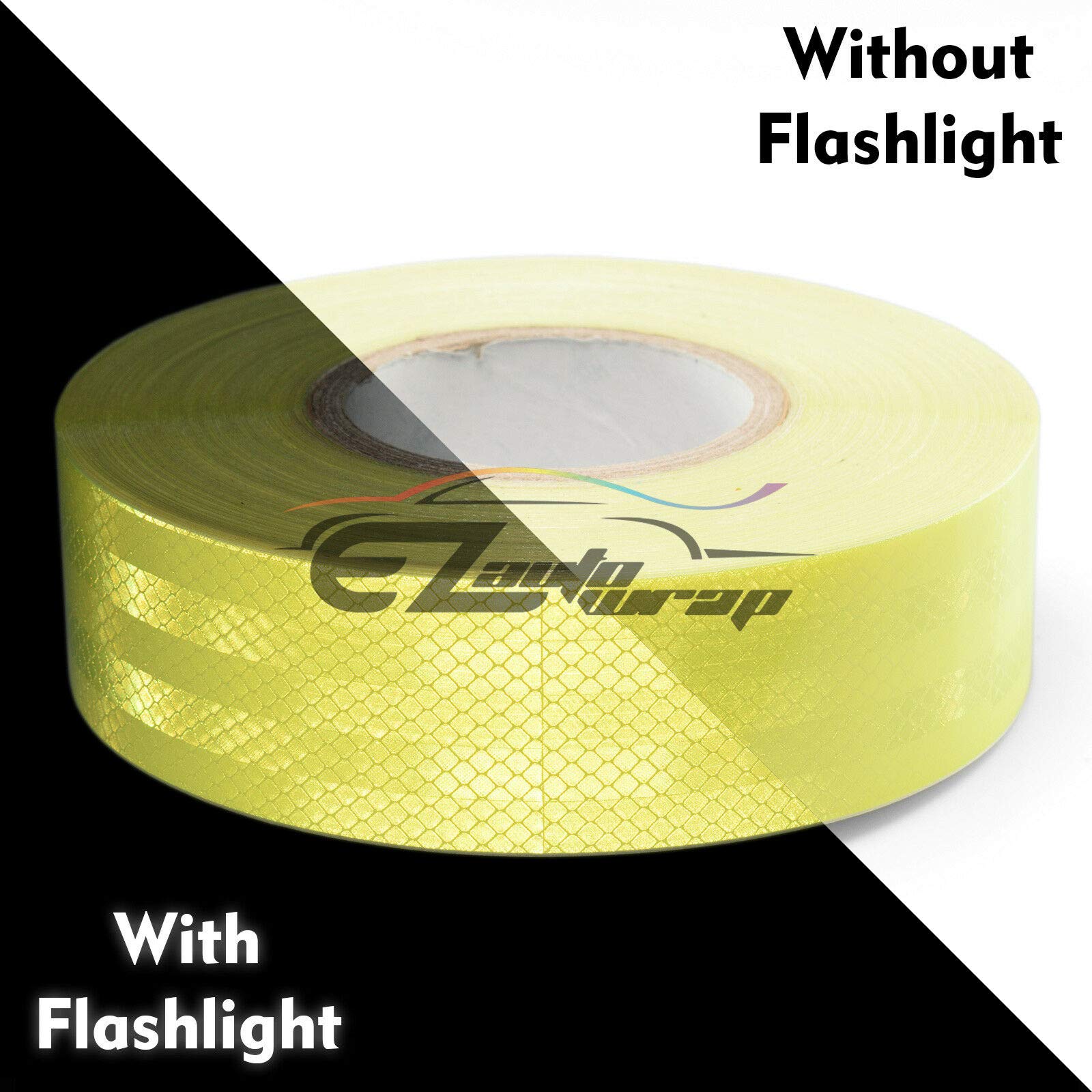 Free Tool Kit 2"x150ft Neon Yellow Night Reflective DOT-C2 Safety Tape Warning Caution Adhesive Conspicuity Marking Decal Sticker Roll Film Truck RV Trailer Boat ATV Construction Indoor Outdoor