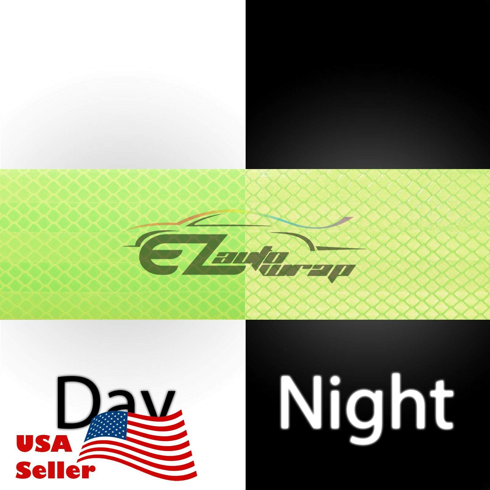 Free Tool Kit 2"x150ft Neon Yellow Night Reflective DOT-C2 Safety Tape Warning Caution Adhesive Conspicuity Marking Decal Sticker Roll Film Truck RV Trailer Boat ATV Construction Indoor Outdoor