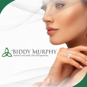 Biddy Murphy Women's Irish Claddagh Ring, 925 Sterling Silver & 10k Gold, Imported Celtic Jewelry, Size 6