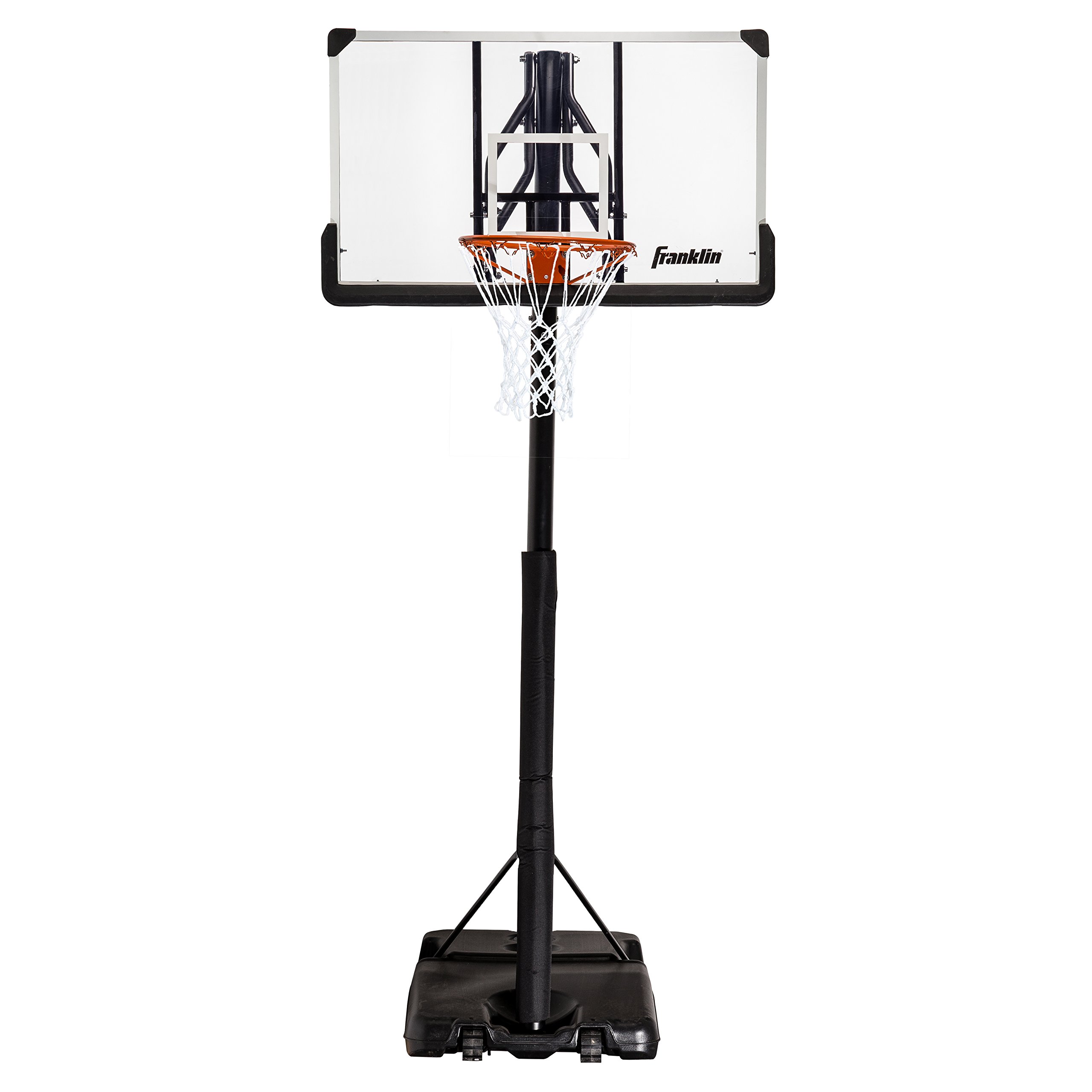 Franklin Sports Portable Basketball Hoop – 48" Adjustable Outdoor Basketball Hoop with Wheels - Authentic Driveway Basketball Hoop Black