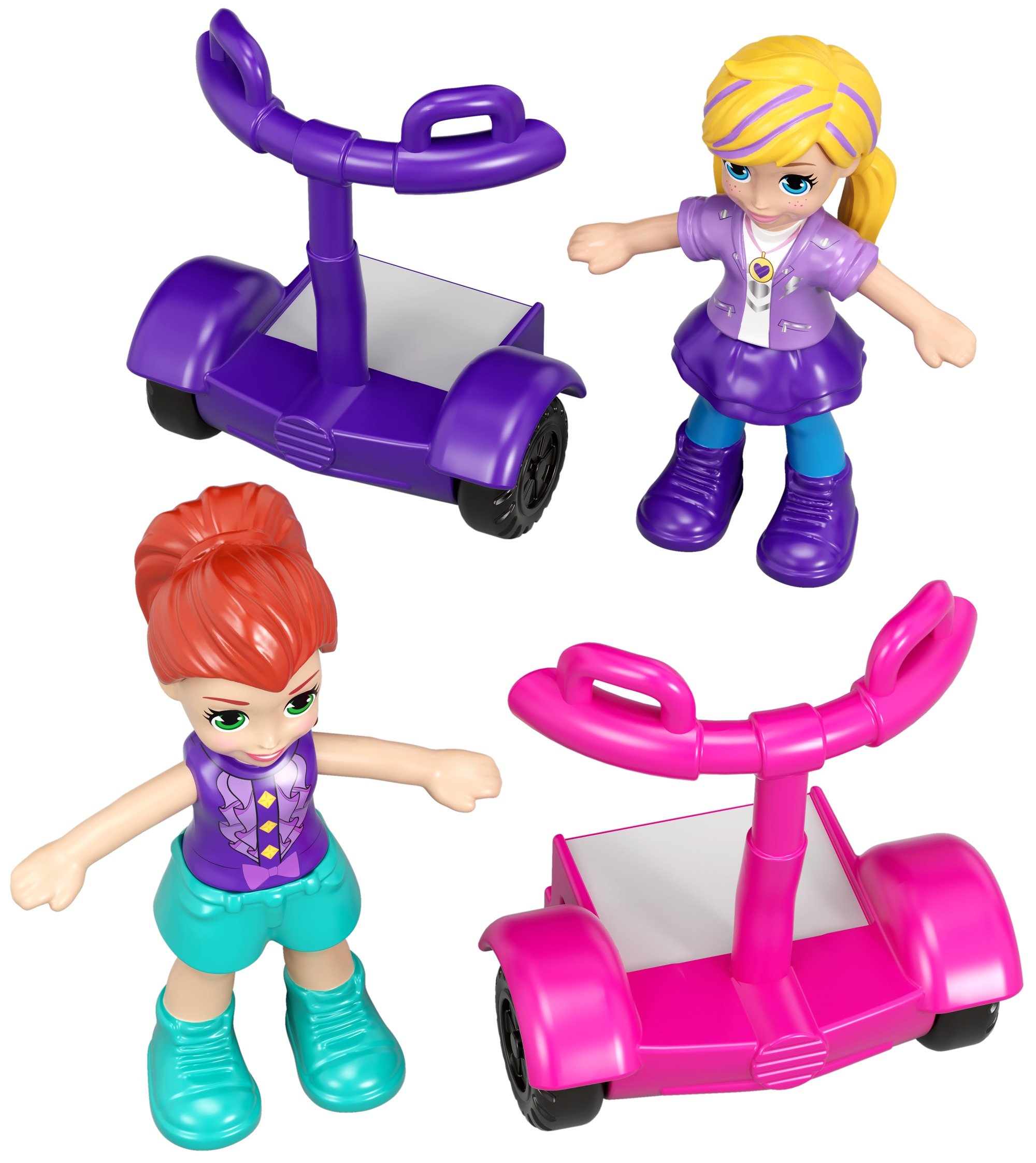 Polly Pocket 2-in-1 Playset, Travel Toy with 2 Micro Dolls & Surprise Accessories, Pocket World Mini Mall Escape Purse Compact