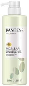 pantene micellar conditioner, pro-v blends, with aloe gentle moisturizing milk, 17.9 fl oz