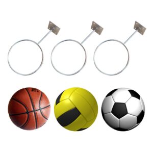 Vankcp Wall Mount Sports Ball Holder Display Garage for Medicine Ball, Basketballs, Volleyballs, Soccer Storage Rack (4 Pcs)