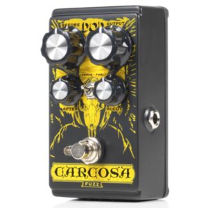 DOD Carcosa Analog Fuzz Pedal Silicon style Fuzz Guitar Pedal Bundle with Two Switchable Modes and Tunable Bias and Lowpass Filter with 2 Patch Cables and ac power adapter