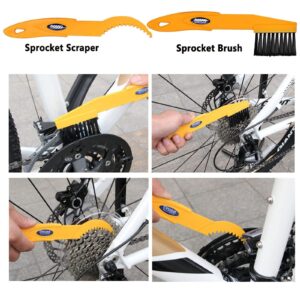 Oumers Bike Clean Brush Kit, 8pcs Bicycle Cleaning Tools Make Chain/Tire/Sprocket/Crank Bike Corner Stain Dirt Clean Shine. Durable/Practical