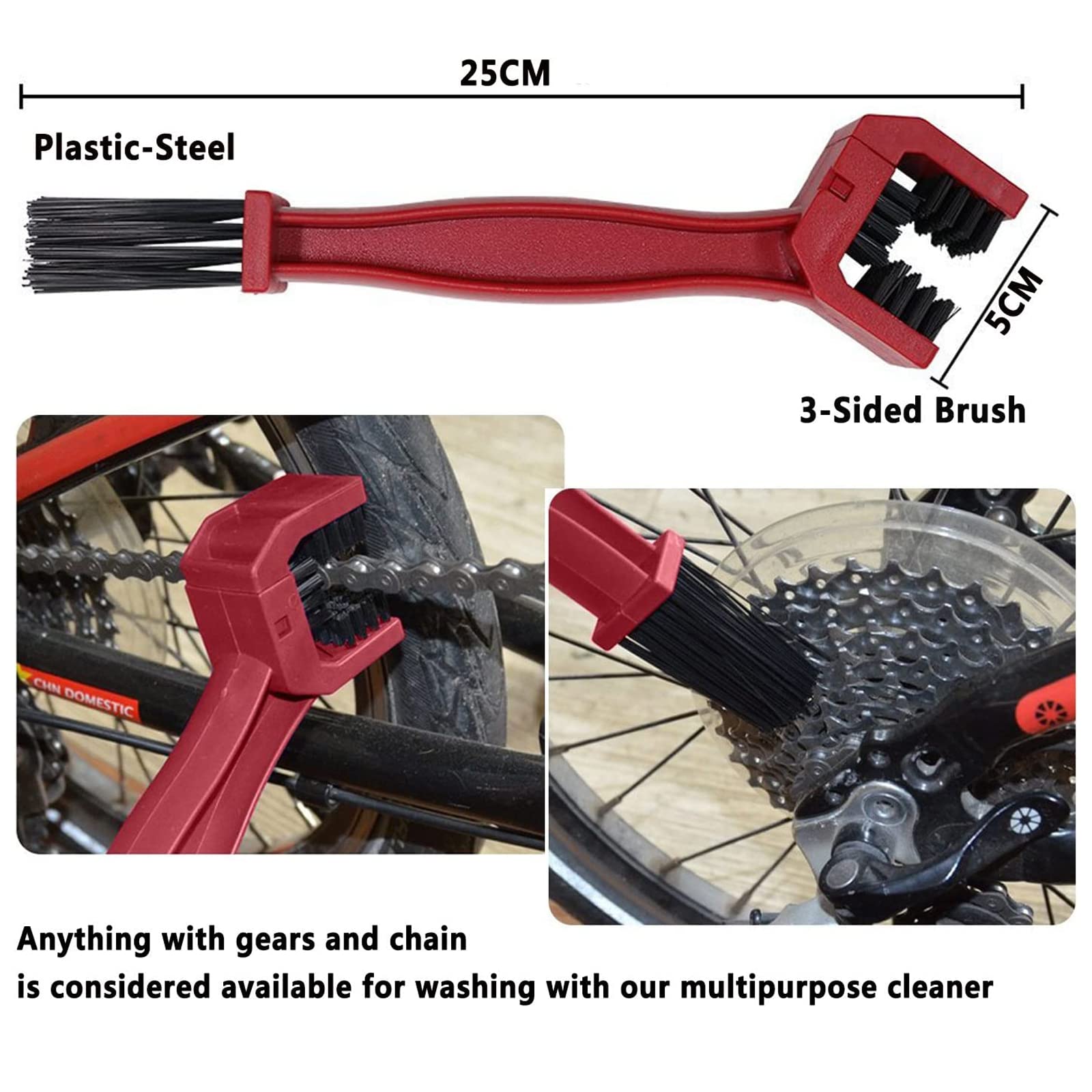 Oumers Bike Clean Brush Kit, 8pcs Bicycle Cleaning Tools Make Chain/Tire/Sprocket/Crank Bike Corner Stain Dirt Clean Shine. Durable/Practical