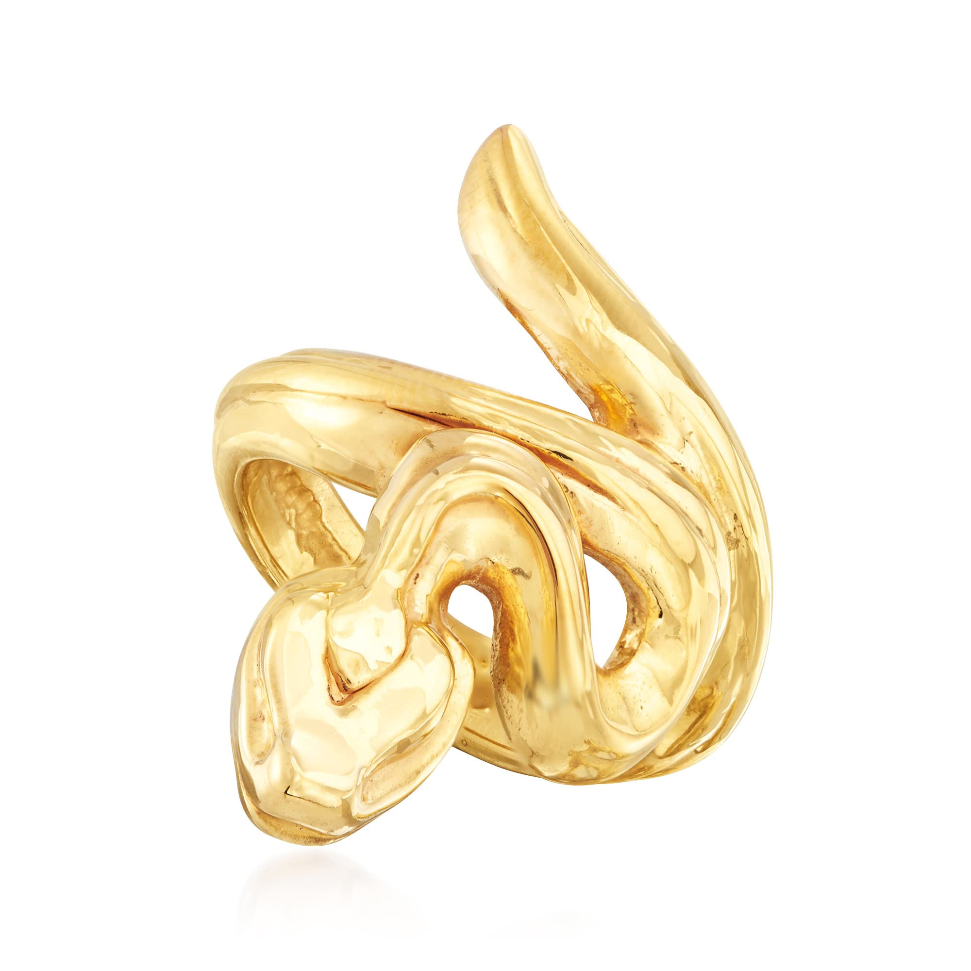 Ross-Simons Italian 18kt Yellow Gold Snake Ring. Size 8