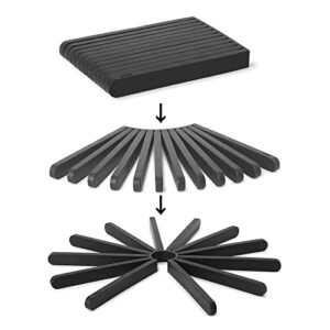 Umbra 1010039-040 Fanfare Silicone Trivet (Set of 2) Black,4.1 x 2.9 x 0.5