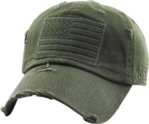 kbvt-209 olv tactical operator with usa flag patch us army military baseball cap adjustable