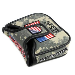 CNC GOLF Heavy Duty Magnetic USA Military Mallet Putter Cover for Scotty Cameron Odyssey 2ball Taylormade