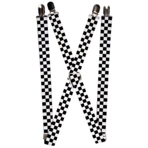 buckle-down mens buckle-down - checkered suspenders, multicolor, one size us