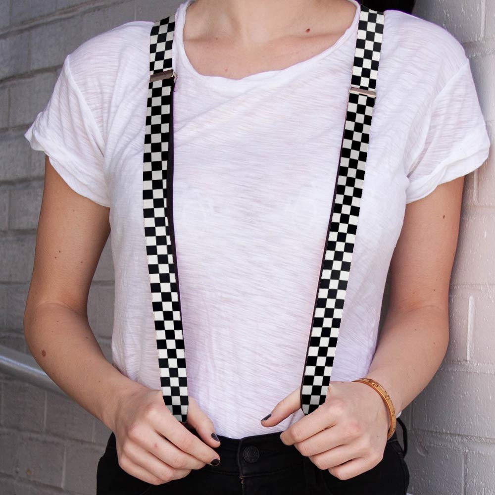 Buckle-Down mens Buckle-down - Checkered Suspenders, Multicolor, One Size US