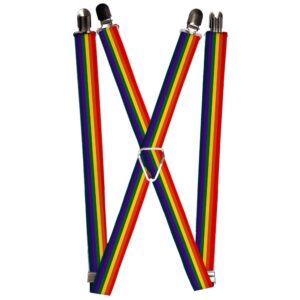 buckle-down men's suspender-rainbow, multicolor, one size