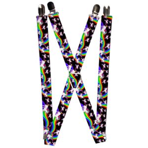 buckle-down men's suspender-unicorns, multicolor, one size