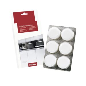 miele original descaling tablets with moisture plus, for coffee machines, steam ovens, fashionmaster, and ovens/ranges with moisture plus, pack of 6