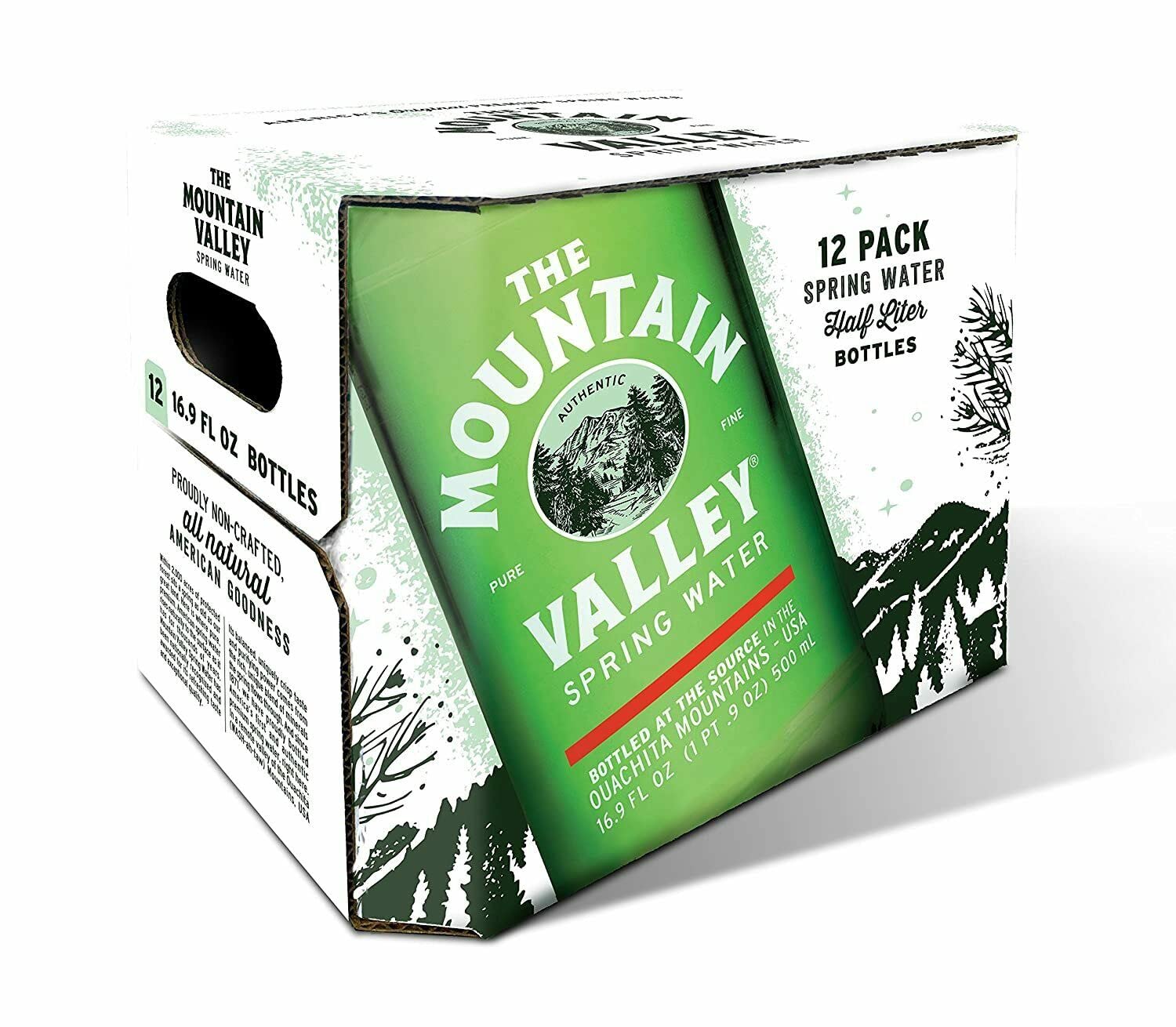 THE MOUNTAIN VALLEY NATURAL PURE FINE 500 ML Glass Spring Water