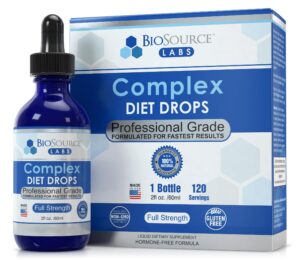 biosource labs complex diet drops – best natural weight management drops for men and women (1 bottle, 2 fl oz) - 30 day supply