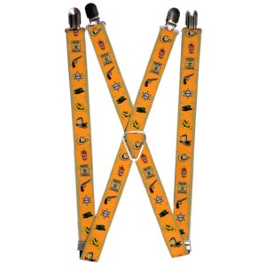 buckle-down men's suspender-old western, multicolor, one size