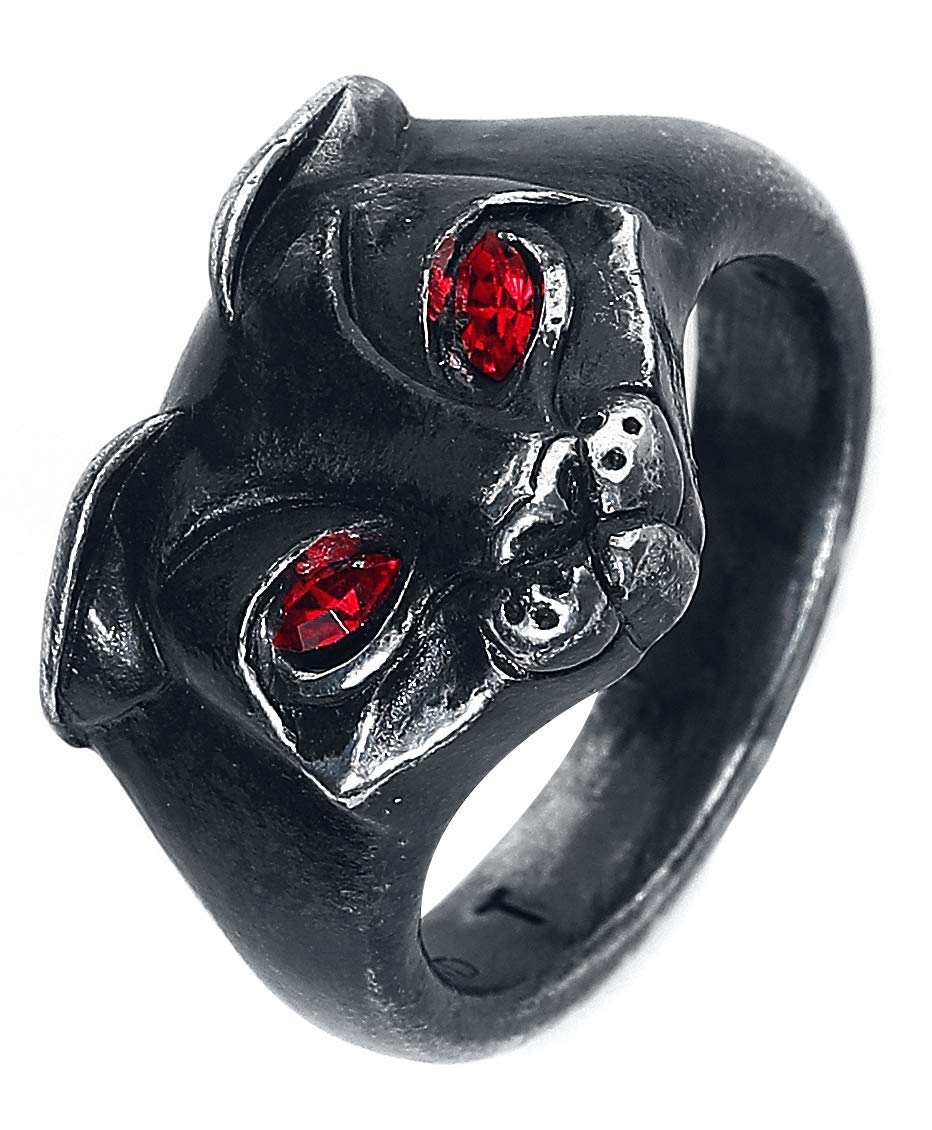 Alchemy Gothic Feline Fantasy Egyptian Cat Warrior Bastet Goddess Ring - Size N/7