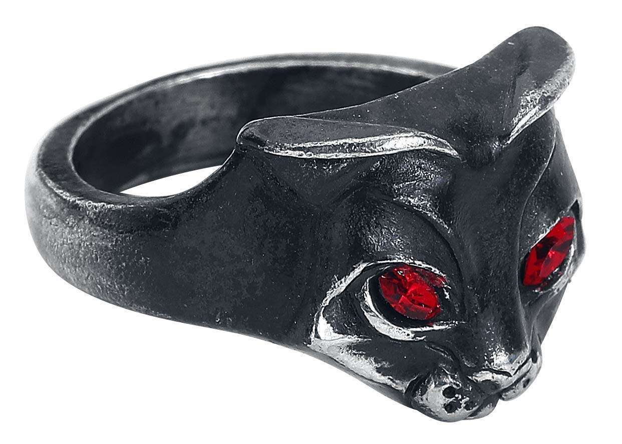 Alchemy Gothic Feline Fantasy Egyptian Cat Warrior Bastet Goddess Ring - Size N/7