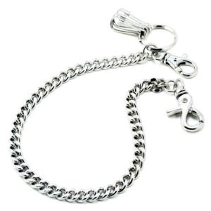 doublek basic strong leash biker trucker key jean wallet chain (21") silver cs15420