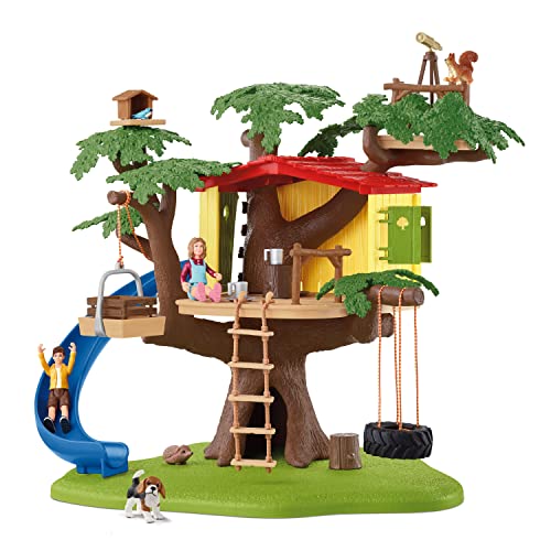 Schleich Farm World Adventure Tree House 28-piece Playset for Kids Ages 3-8, 5.91x6.3x7.09inch