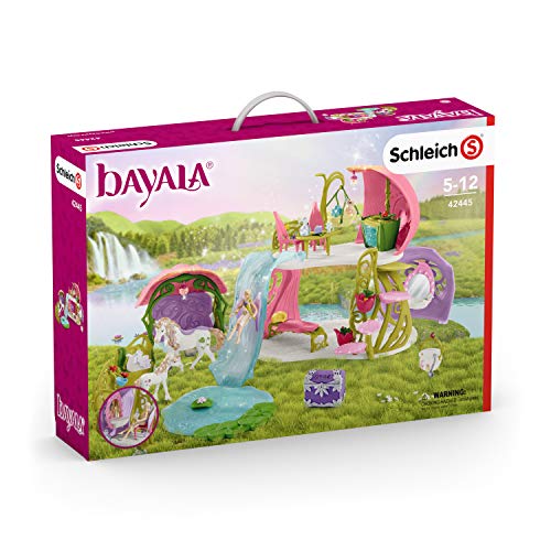 Schleich bayala 54-Piece Fairy Dollhouse & Stable with Unicorns Toy Set for Kids Ages 5-12