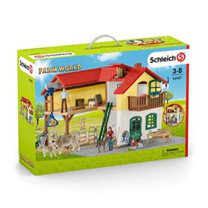 Schleich Farm World Large Toy Barn and Animals 52-piece Playset for Toddlers and Kids Ages 3-8 Multi, 19.3 Inch