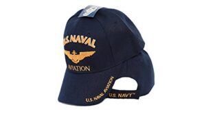 mws u.s navy naval aviation emblem blue licensed embroidered cap hat