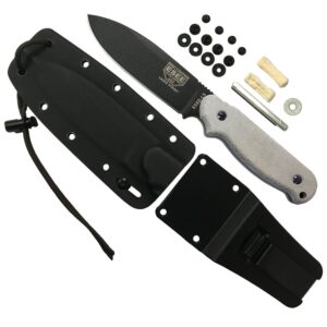 ESEE LS-P-E Laser Strike Black, Micarta Handle, Black Kydex Sheath