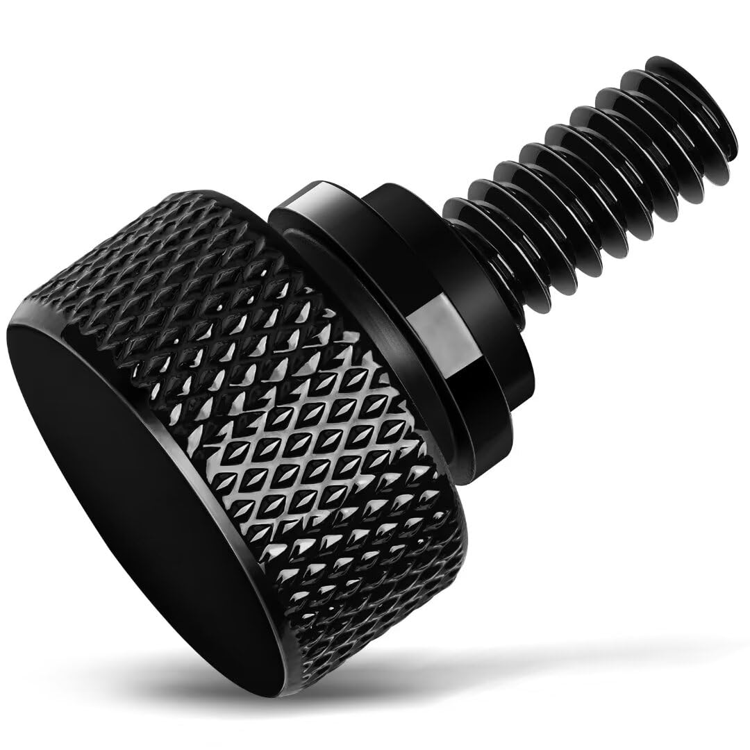 Amazicha Gloss Black 304 Stainless Steel Seat Bolt Screw for Harley Davidson 1996-2024