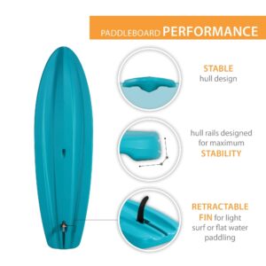 Lifetime Horizon 100 Hardshell Stand-Up Paddleboard (Paddle Included), Teal