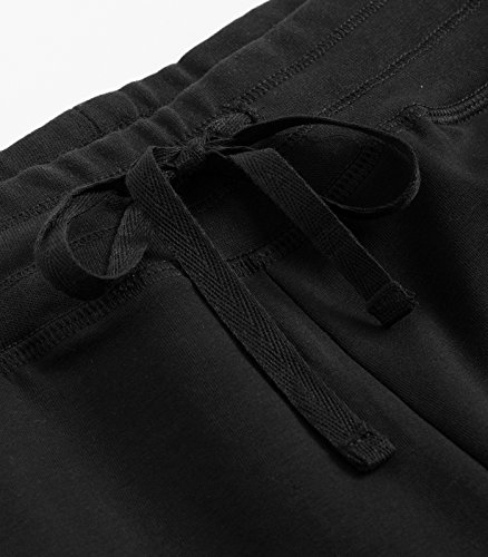 Weintee Women's Cotton Bermuda Shorts with Pockets L Black