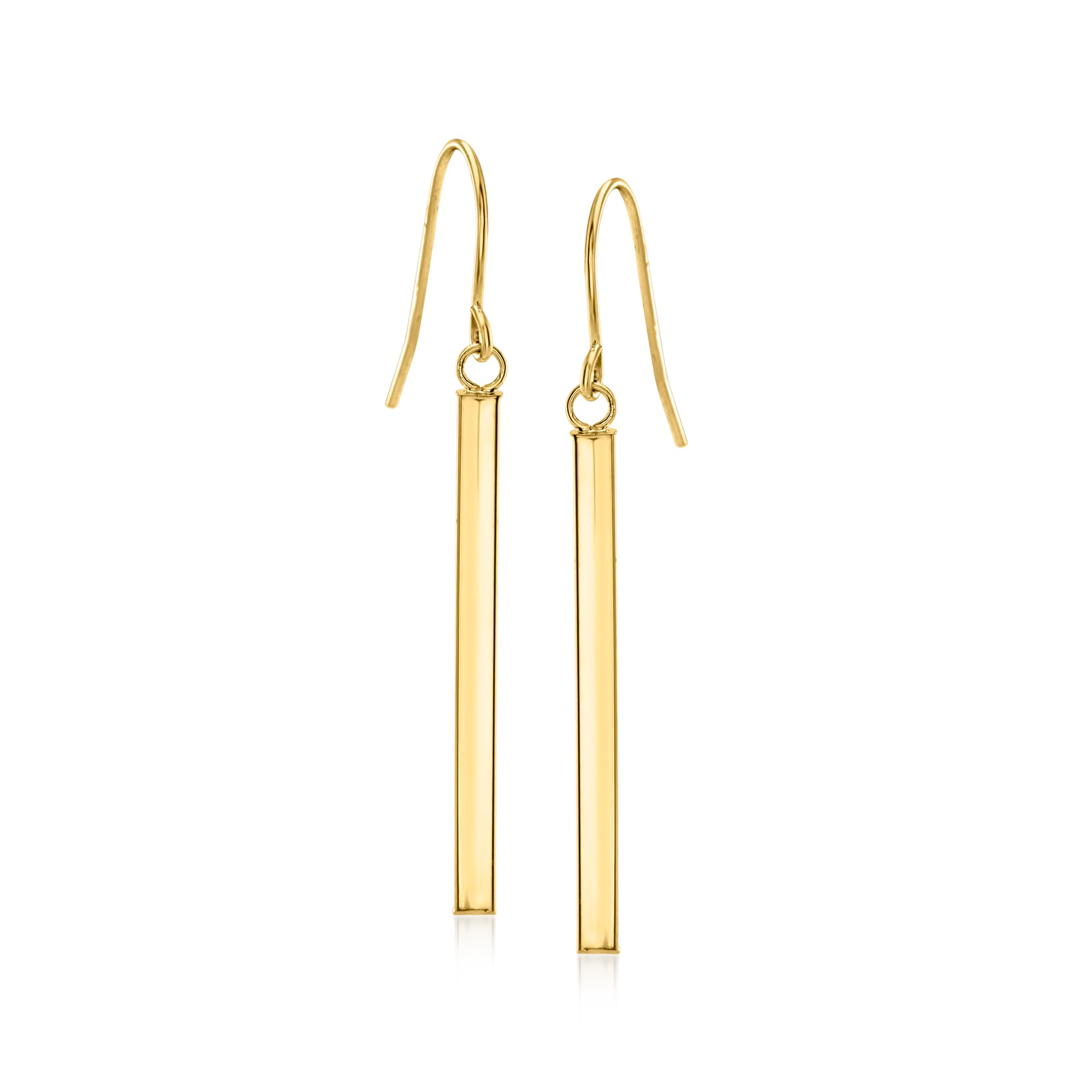 Ross-Simons 14kt Yellow Gold Linear Drop Earrings