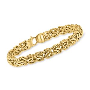 ross-simons 14kt yellow gold byzantine bracelet. 7 inches