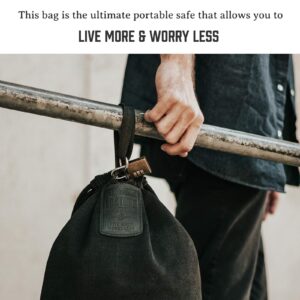 LOCTOTE Flak Sack Ⅱ - Anti Theft Backpack | Cut-Resistant Bag with Double Steel Locking Strap and Lock | Men’s and Women’s Travel Backpack | Safe Travel Bag | Anti-theft Purse | RFID Blocking