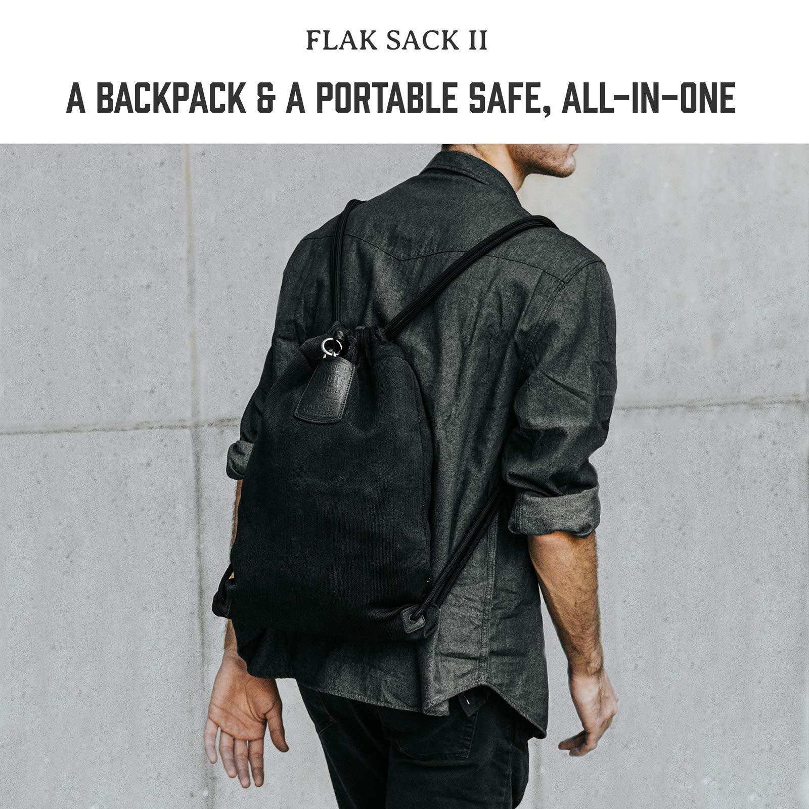 LOCTOTE Flak Sack Ⅱ - Anti Theft Backpack | Cut-Resistant Bag with Double Steel Locking Strap and Lock | Men’s and Women’s Travel Backpack | Safe Travel Bag | Anti-theft Purse | RFID Blocking