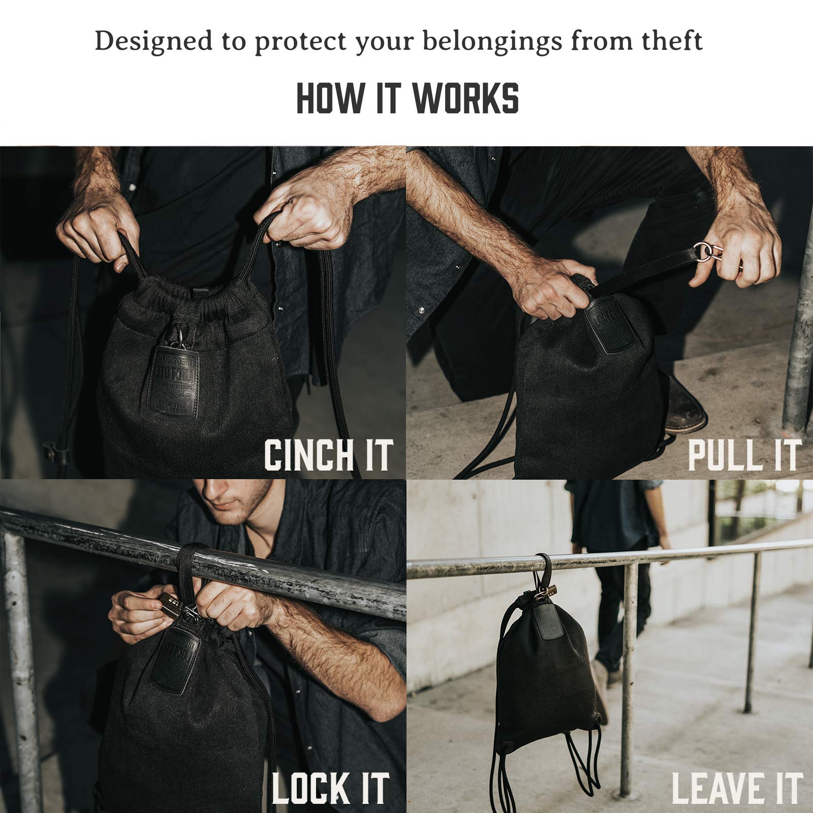 LOCTOTE Flak Sack Ⅱ - Anti Theft Backpack | Cut-Resistant Bag with Double Steel Locking Strap and Lock | Men’s and Women’s Travel Backpack | Safe Travel Bag | Anti-theft Purse | RFID Blocking