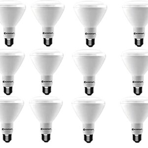 (12-Bulbs) EcoSmart 65-Watt Equivalent BR30 Dimmable LED Light Bulb, Daylight