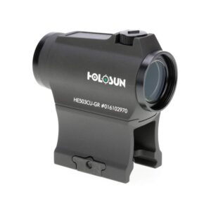 HOLOSUN HE503CU-GR Multi-Reticle Green 2 MOA Dot & 65 MOA Circle Micro Sight for Rifles - Solar FailSafe Shake-Awake Waterproof Aluminum Sight with 12 Brightness Settings