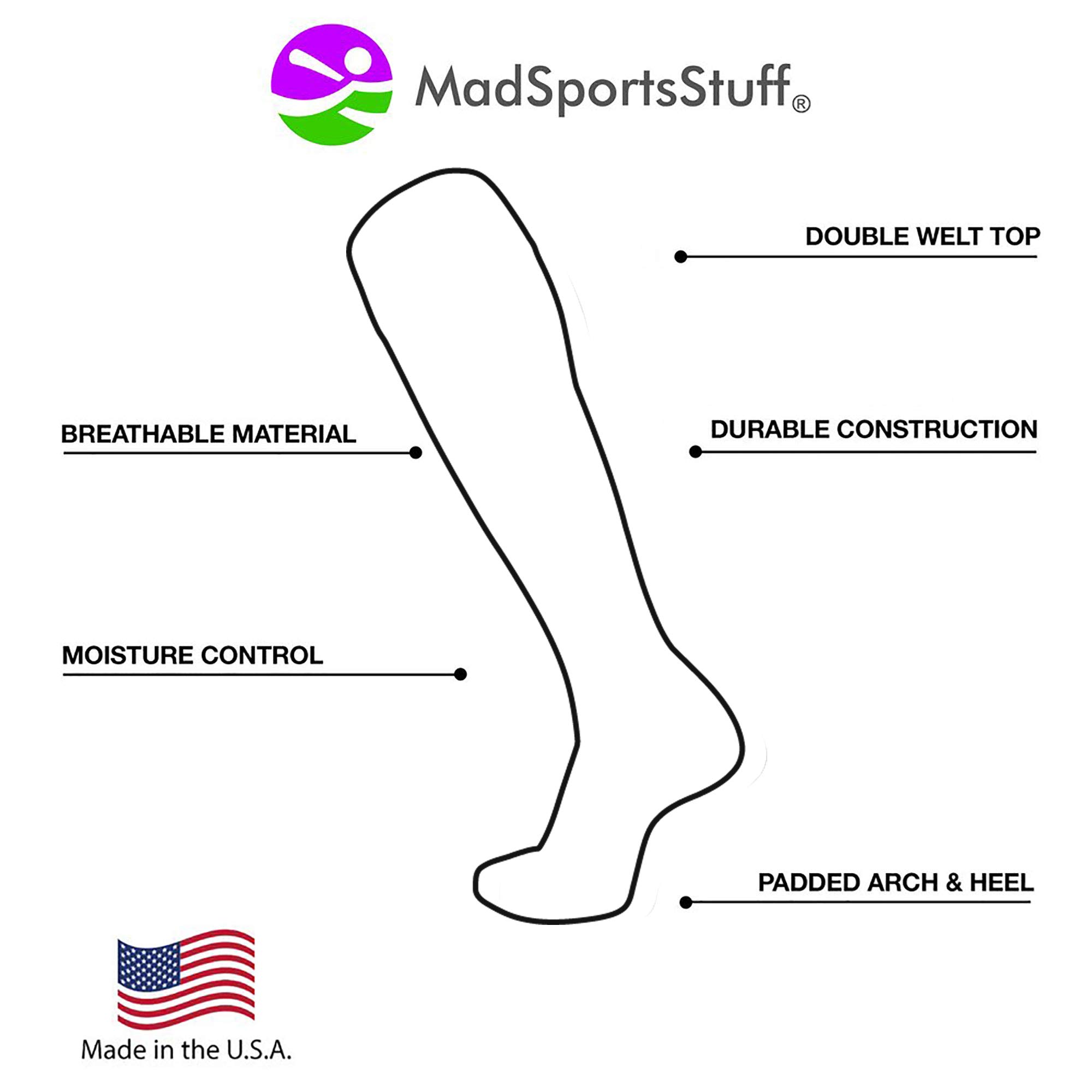 MadSportsStuff Hedgehog Love Over the Calf Socks (Electric Blue/Purple, Medium)